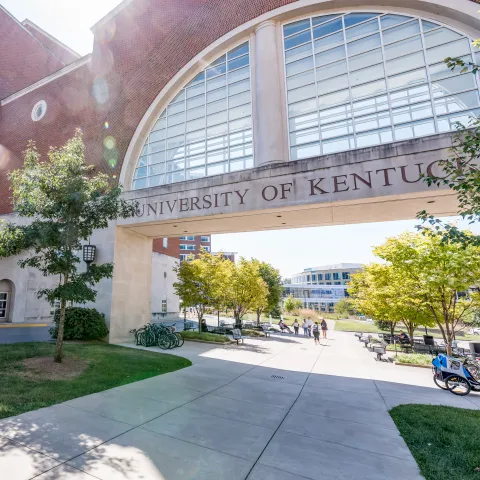 Outside shot of UK Campus