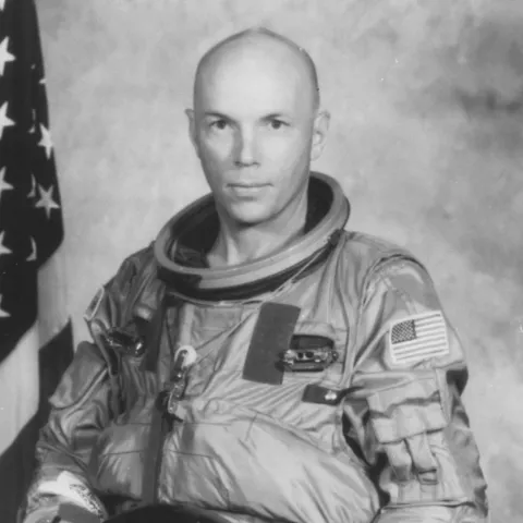 Dr Franklin Musgraves in space suit