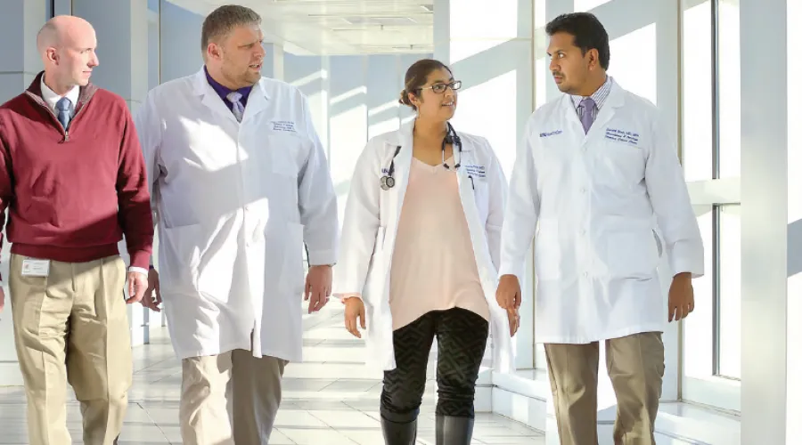 Photo of students walking